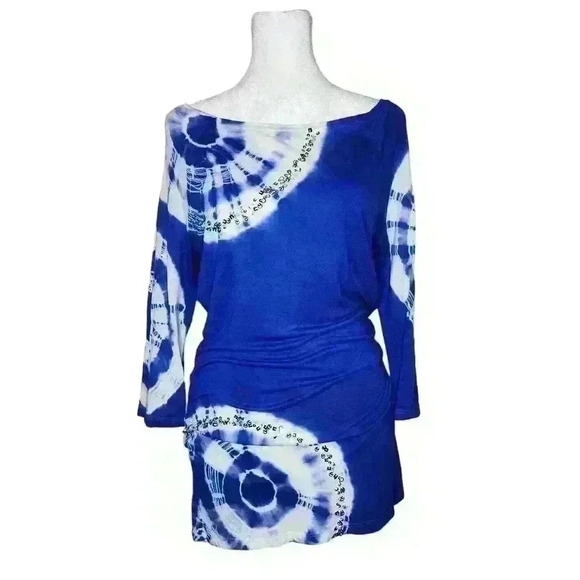 I.N.C international concepts royal blue blouse size small - Picture 1 of 7